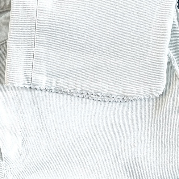 RALPH LAUREN Sevilla Cropped White Scalloped Hem Floral Embroidered Jean Size 12 - Picture 11 of 12